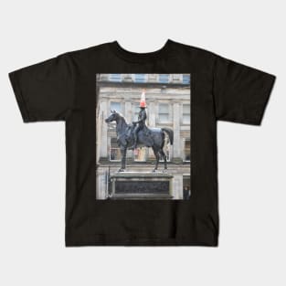 Scottish Photography Series (Vectorized) - Duke of Wellington Statue Glasgow #2 Kids T-Shirt